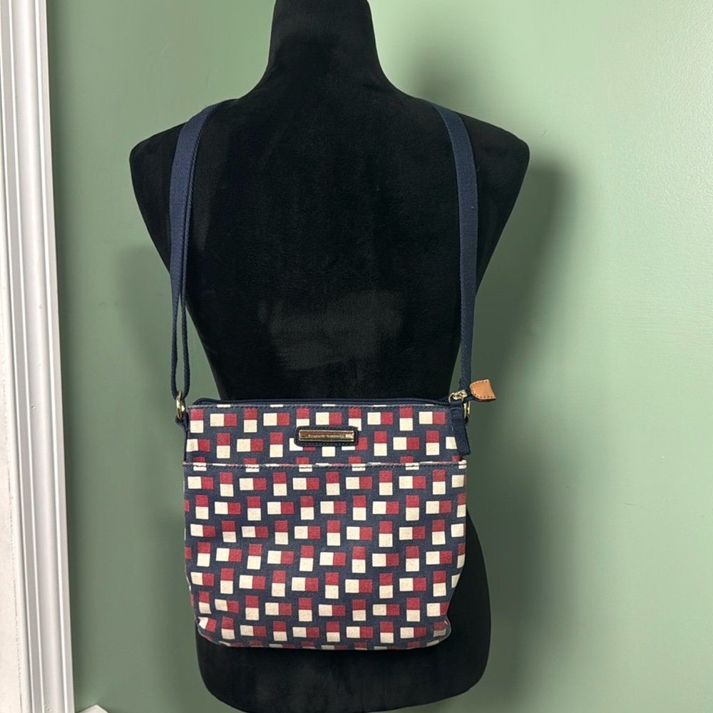 Tommy Hilfiger red blue white canvas, Crossbody purse